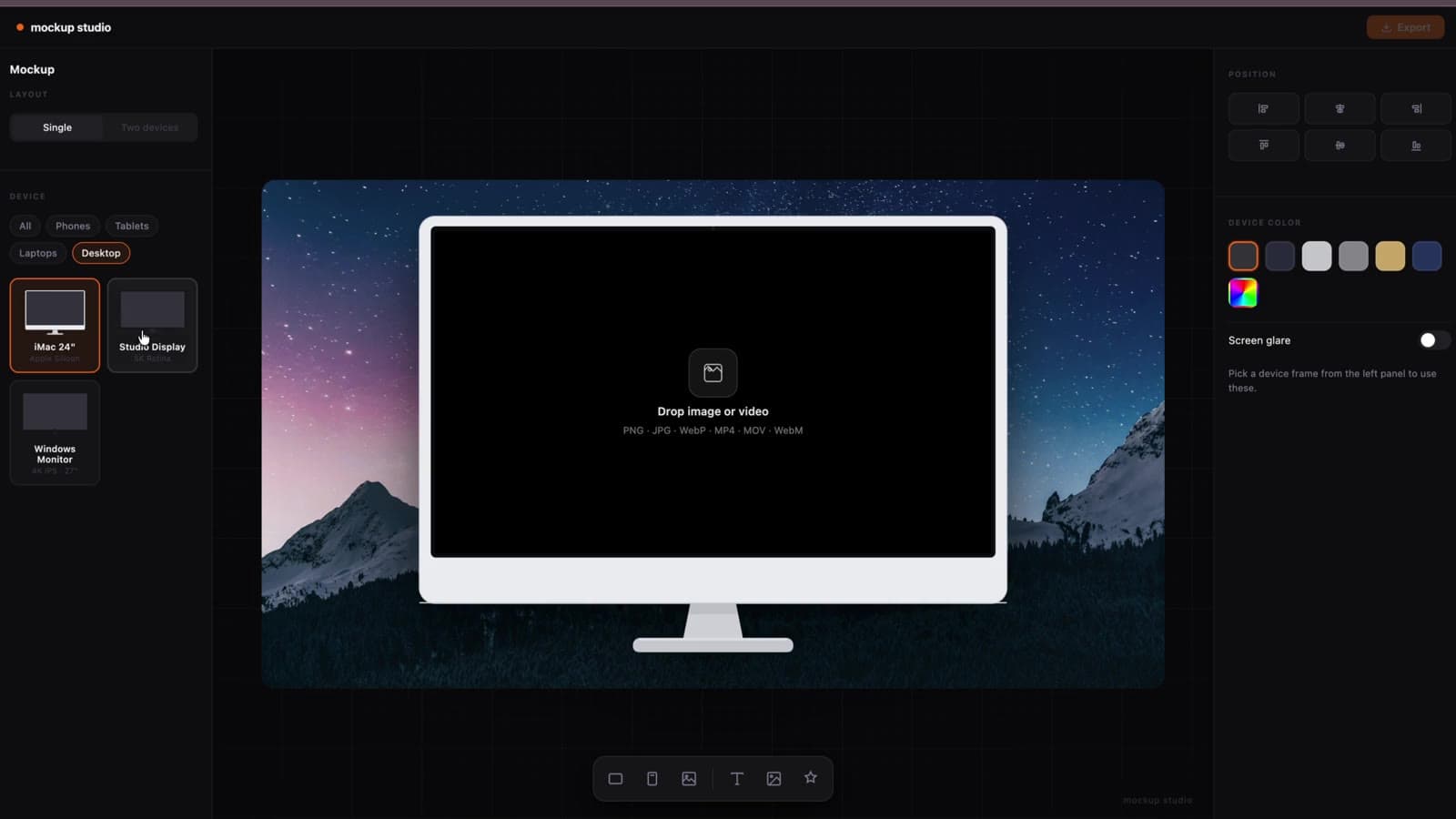 Mockup Studio project preview