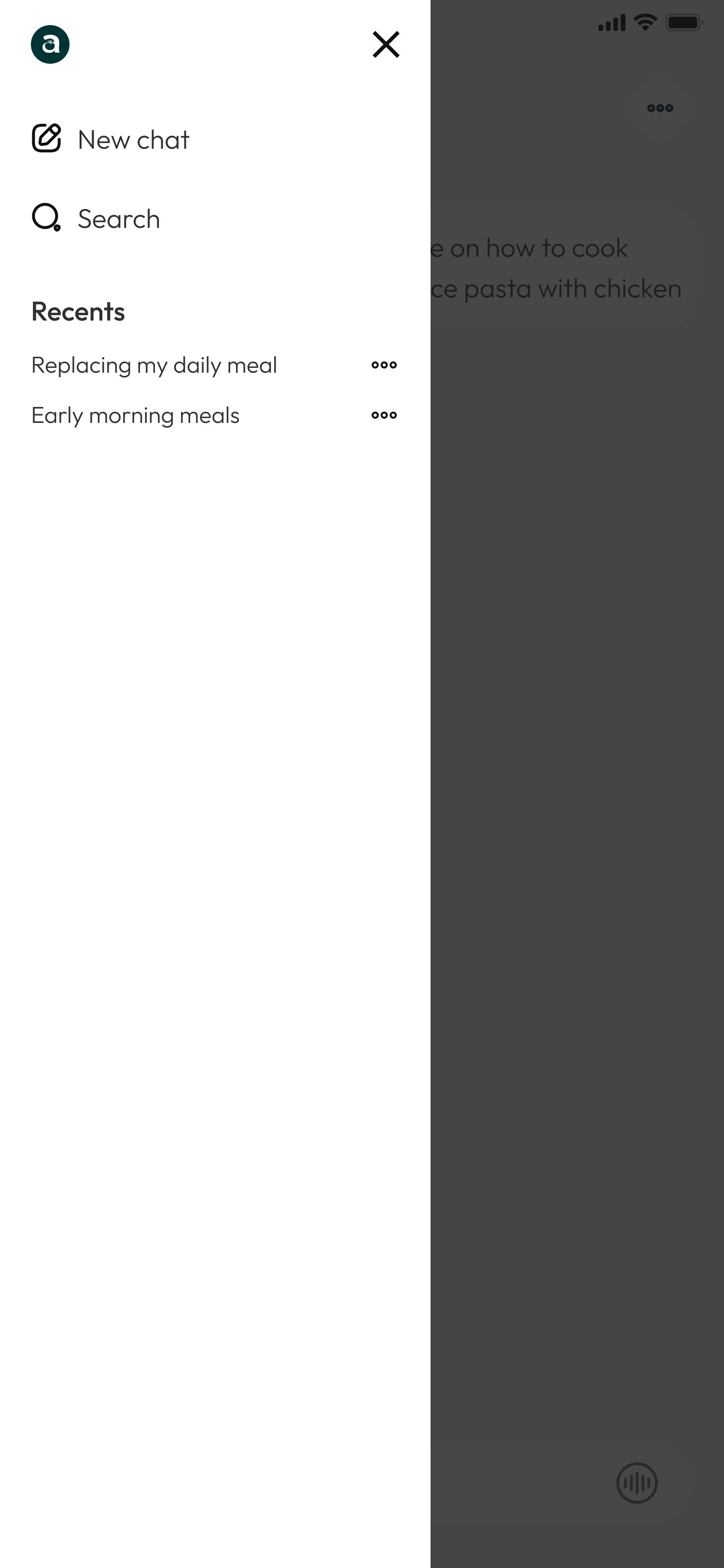 Lu chat response screen
