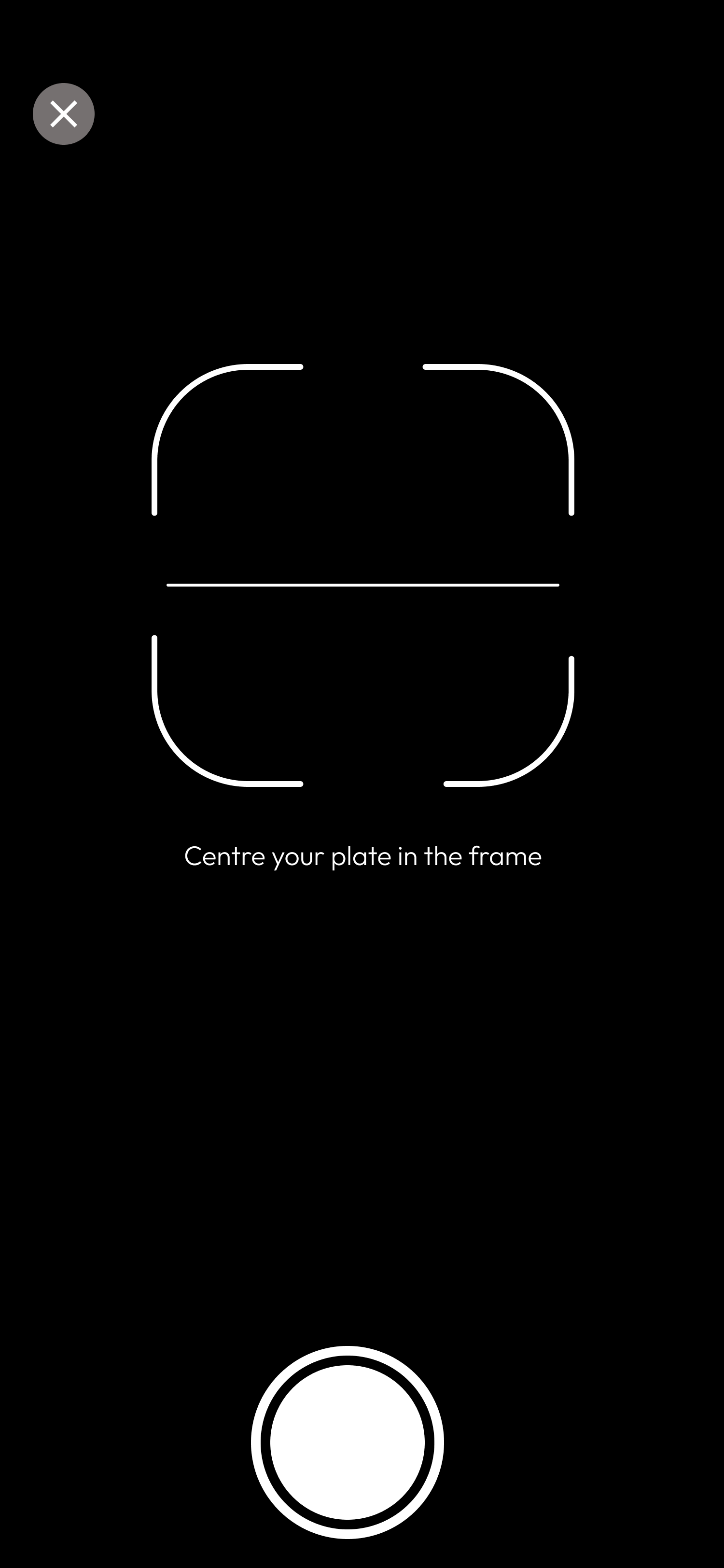 Scan meal screen