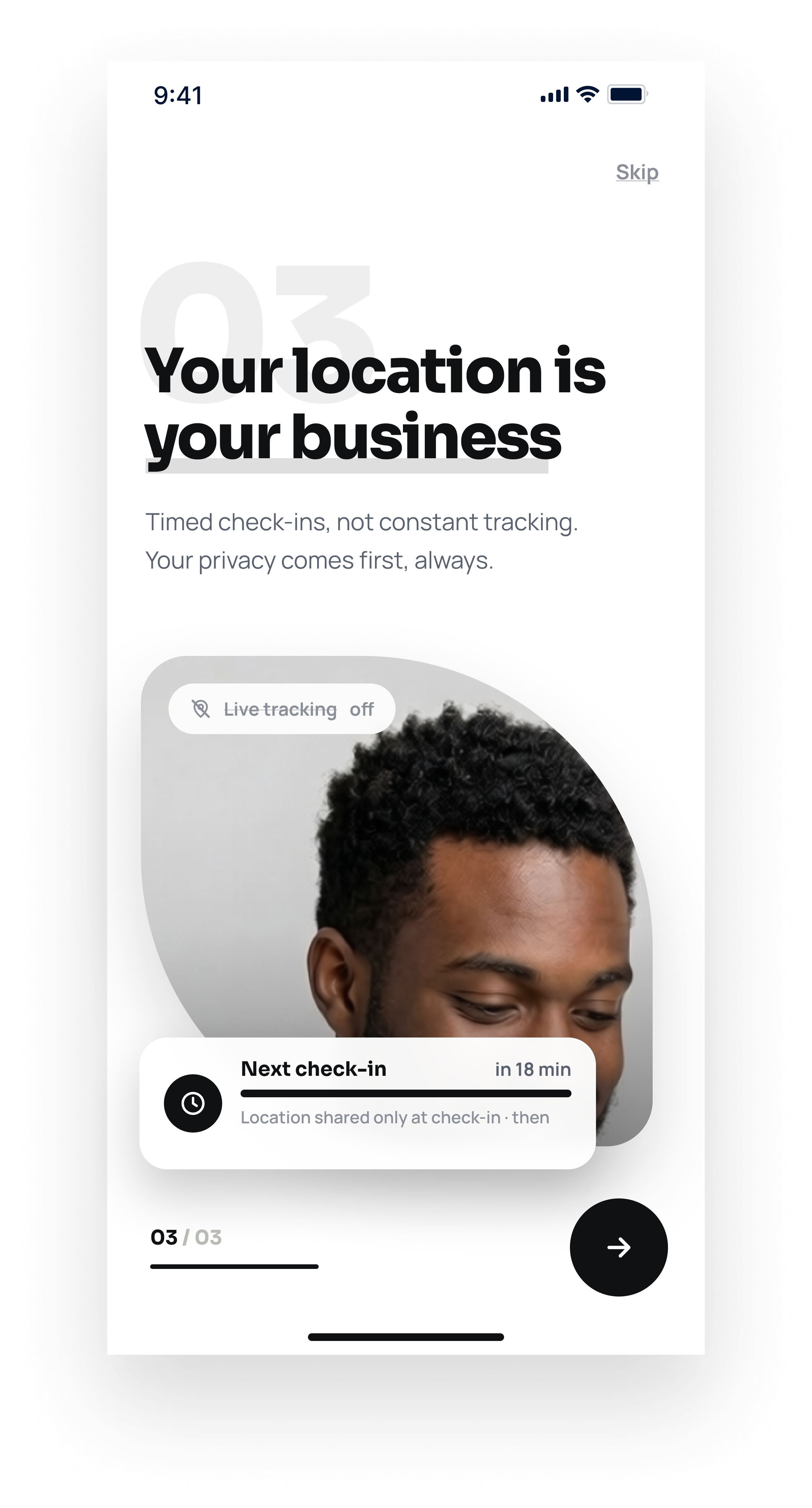 Onboarding page 3