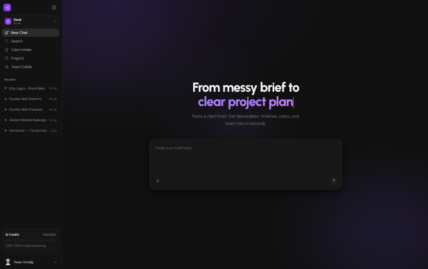 DesignBrief AI screenshot